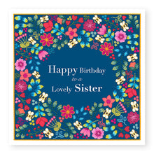 Load image into Gallery viewer, Summer Breeze Happ Birthday To A Lovely Sister Birthday Card, (SB012)
