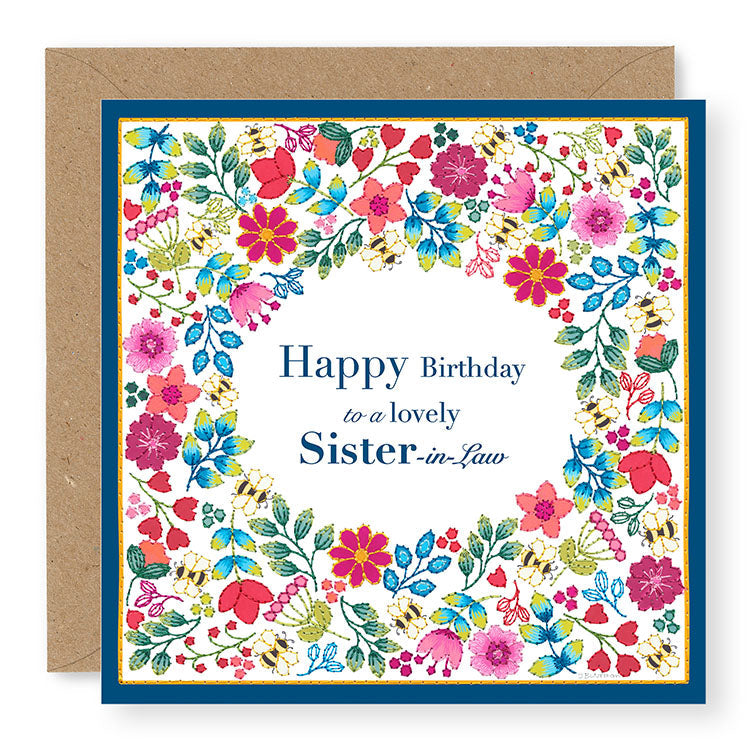 Summer Breeze Happy Birthday To A Lovely Sister-in-Law Birthday Card, (SB013)