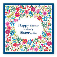 Load image into Gallery viewer, Summer Breeze Happy Birthday To A Lovely Sister-in-Law Birthday Card, (SB013)
