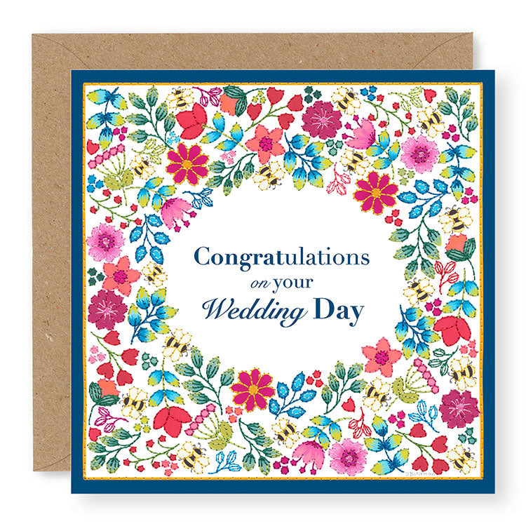 Summer Breeze Congratulations On Your Wedding Day Wedding Card, (SB022)