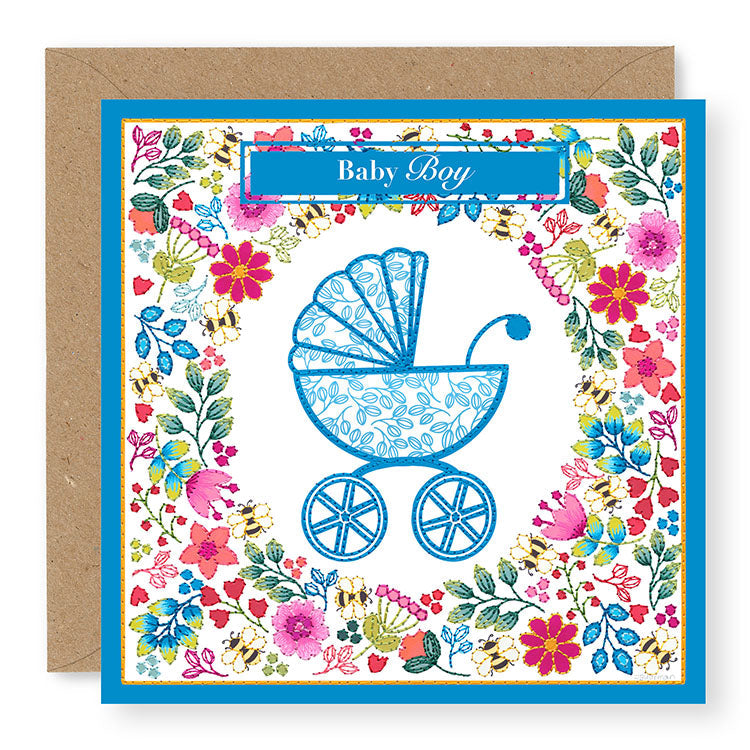 Summer Breeze Baby Boy Baby Card, (SB030)
