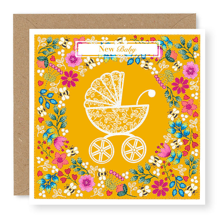 Summer Breeze New Baby Baby Card, (SB033)