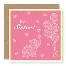 Load image into Gallery viewer, Summer Breeze Baby Sister Baby Card, (SB037)
