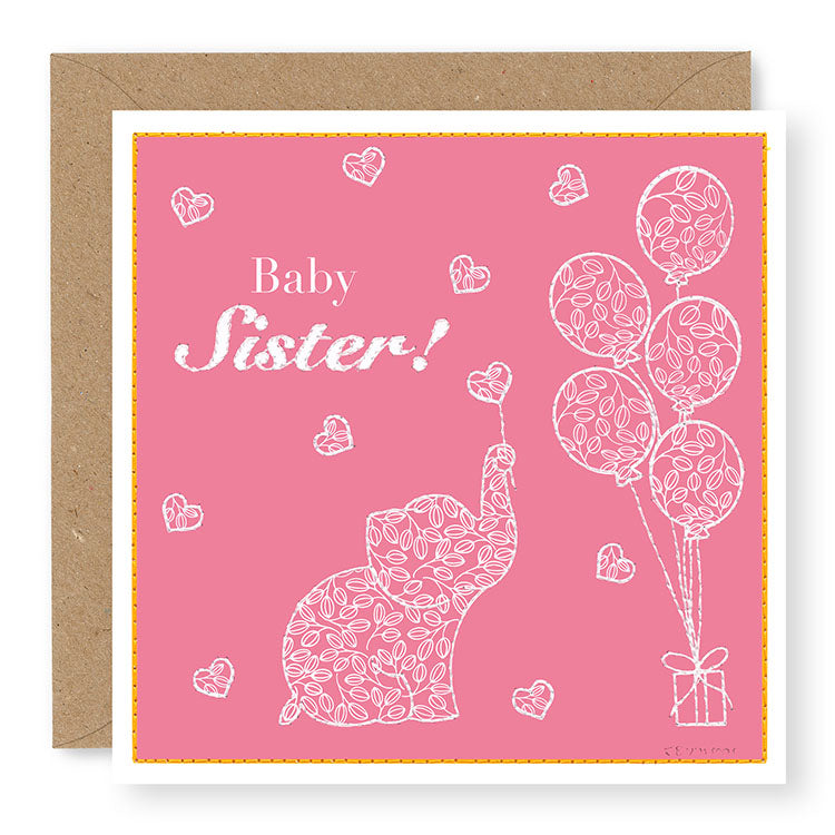 Summer Breeze Baby Sister Baby Card, (SB037)