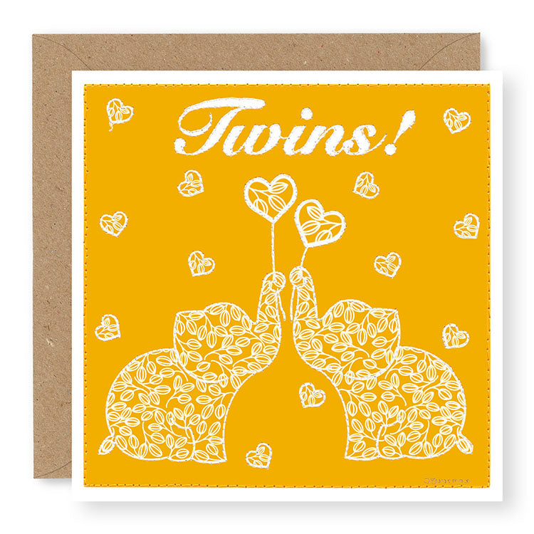 Summer Breeze Twins Baby Card, (SB039)