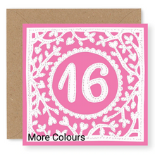 Load image into Gallery viewer, 16th Birthday Card, Girl&#39;s Age 16 Birthday Card (BD61)
