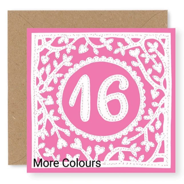 16th Birthday Card, Girl's Age 16 Birthday Card (BD61)