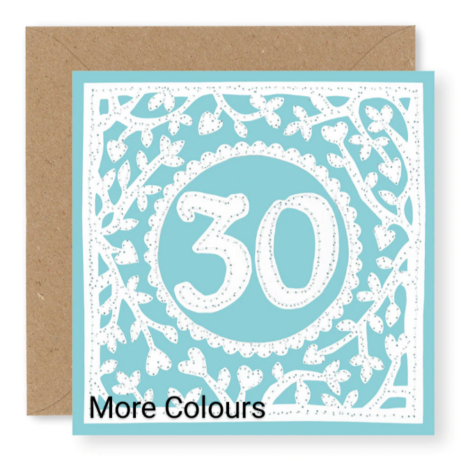 30th Birthday Card, Age 30 Birthday Card for Her (BD65)