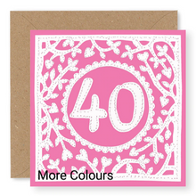 Load image into Gallery viewer, 40th Birthday Card, Age 40 Birthday Card for Her (BD67)

