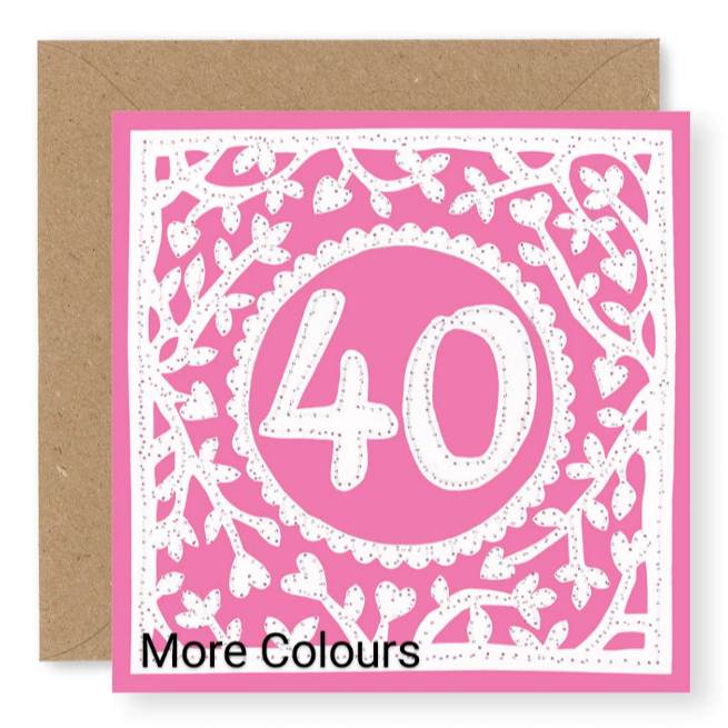 40th Birthday Card, Age 40 Birthday Card for Her (BD67)