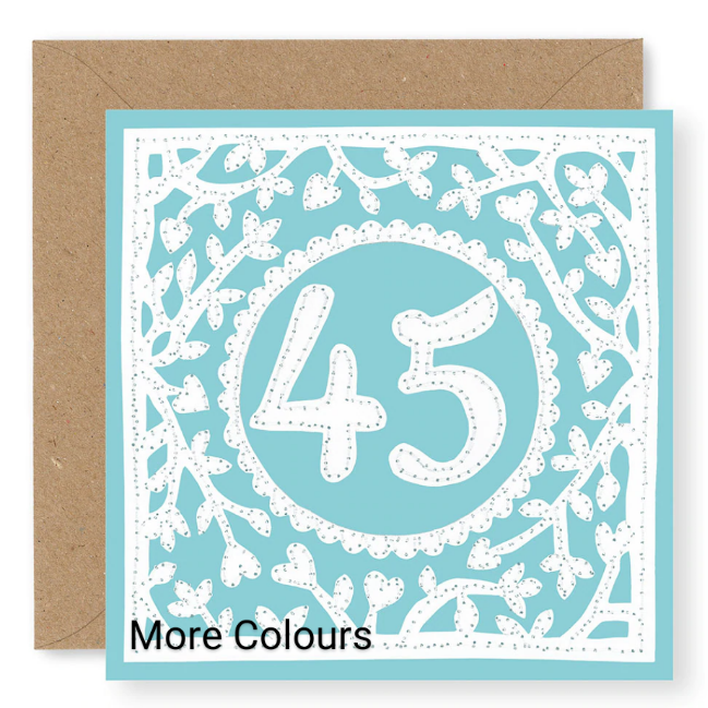 45th Birthday Card, Age 45 Birthday Card for Her (BD68)