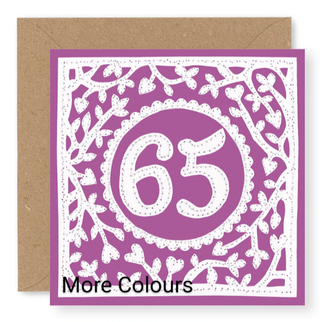65th Birthday Card, Age 65 Birthday Card for Her (BD72)