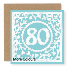 Load image into Gallery viewer, 80th Birthday Card, Age 80 Birthday Card for Her (BD75)
