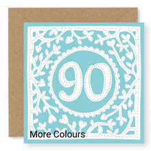 Load image into Gallery viewer, 90th Birthday Card, Age 90 Birthday Card for Her (BD77)
