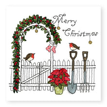 Load image into Gallery viewer, Garden Arch with Robins Christmas Card (XMS19)
