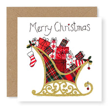 Load image into Gallery viewer, Tartan Santa&#39;s Sleigh Christmas Card (XMS22-1)
