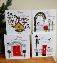 Load image into Gallery viewer, Set of 4 Robin Christmas Cards
